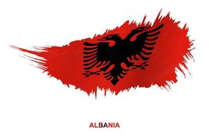 flagga av albania i grunge stil med vinka effekt. vektor