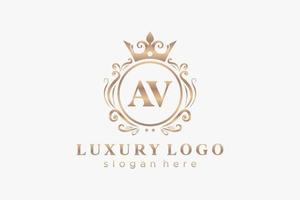 Anfangsbuchstabe Royal Luxury Logo Vorlage in Vektorgrafiken für Restaurant, Lizenzgebühren, Boutique, Café, Hotel, heraldisch, Schmuck, Mode und andere Vektorillustrationen. vektor