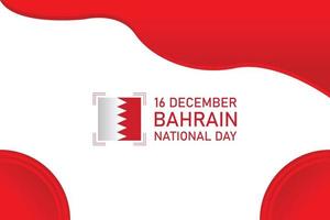 16 december, bahrain nationell oberoende dag. flagga av bahrain. vektor illustration.