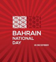 16 december, bahrain nationell oberoende dag. flagga av bahrain. vektor illustration.