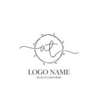 Initiale bei Beauty-Monogramm und elegantes Logo-Design, Handschrift-Logo der Erstunterschrift, Hochzeit, Mode, Blumen und Pflanzen mit kreativer Vorlage. vektor