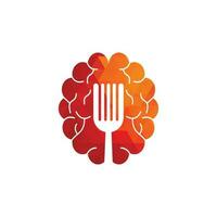 Brain Food-Vektor-Logo-Design. Thing Food-Logo-Design-Vorlage. vektor