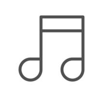 musik ikon översikt och linjär vektor. vektor