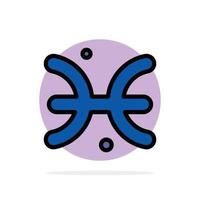 Astrologie Horoskop Fische Griechenland abstrakt Kreis Hintergrund flache Farbe Symbol vektor