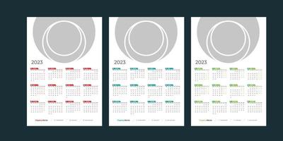 väggkalender 2023 vektor