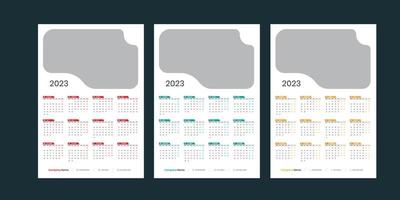 väggkalender 2023 vektor