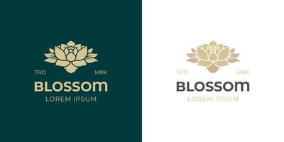 skönhet blommig lotus logotyp design och spa blomma ikon symbol, kan vara Begagnade skönhet produkt, natur massage symbol ikon design vektor