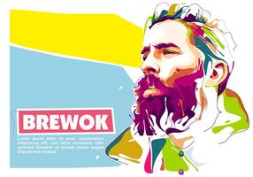 Lumbersexual i Popart Portrait vektor