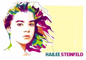 Hailee Steinfeld i Popart Porträtt vektor