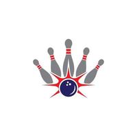 Bowling-Icon-Vorlagenvektor vektor