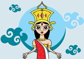 Illustration av Durga vektor