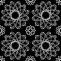 Vektor nahtlose dekorative Schwarz-Weiß-Muster endlose Textur.
