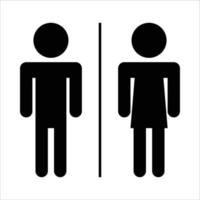 einfache Toilette Mann und Frau Symbol vektor