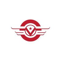 wing falcon logotyp mall vektor