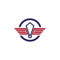 wing falcon logotyp mall vektor