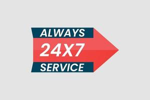 alltid 24x7 service vektor