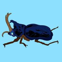Insekten handgezeichnete lustige mehrfarbige Zeichnung. moderne Stock-Vektor-Illustration vektor