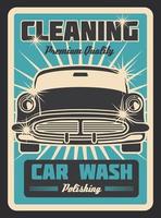 Reinigungsauto Vintage Poster vektor