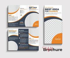 Corporate Business Trifold Broschüre Vorlage, kreatives und professionelles Design vektor