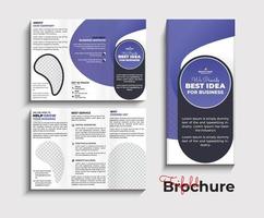 Corporate Business Trifold Broschüre Vorlage, kreatives und professionelles Design vektor
