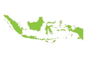 Vektor-Illustration der schwarzen Karte von Indonesien auf weißem Hintergrund vektor