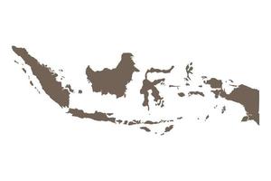 vektor illustration av den svarta kartan över Indonesien på vit bakgrund