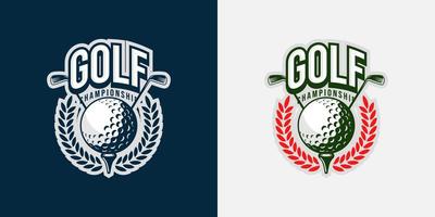 Golf-Logo-Vorlage. modernes Logo und Symbol des Sports. vintage und modernes konzept. fit für bekleidung, marke, logo, symbol, banner, abzeichen, emblem. hochdetailliertes Logo. Vektor eps 10