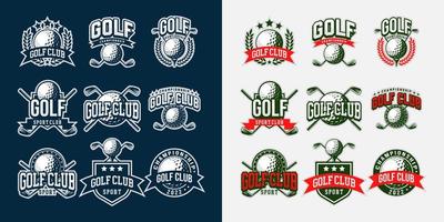 golf logotyp mall. modern logotyp och symbol av sport. årgång och modern begrepp. passa för kläder, varumärke, logotyp, symbol, baner, bricka, emblem. hög detalj logotyp. vektor eps 10