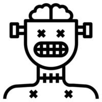 Roboter-Geist-Avatar-Zombie-Halloween-Clip-Art-Symbol vektor