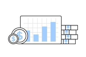 Konzeptbanner für Investitionsanalysen, Finanzplanung, Datenanalysekonzept, Geschäftskonzept für Marketing vektor