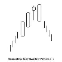döljer bebis svälja mönster - vit och svart - runda vektor
