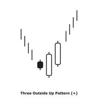 tre utanför upp mönster - vit och svart - runda vektor
