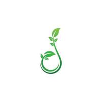 grünes baumblatt ökologie natur element vektor
