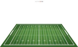 American Football-Feld mit Linienmusterbereich für den Hintergrund. perspektivische Ansichten des Fußballplatzes. Vektor. vektor