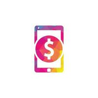 Mobile Pay-Logo-Template-Design. Logo-Vektorvorlage für mobiles Geld vektor