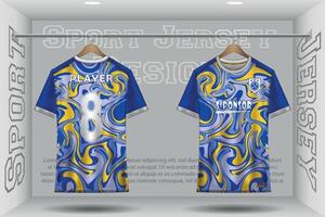 Fußball-Trikot-Mockup-Fußball-Trikot-Design im Studio Sublimation für Sport-T-Shirt-Design-Kollektion für Rennen, Radfahren, Spiele, Motocross vektor