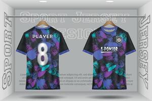 Fußball-Trikot-Mockup-Fußball-Trikot-Design im Studio Sublimation für Sport-T-Shirt-Design-Kollektion für Rennen, Radfahren, Spiele, Motocross vektor