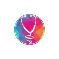 Stethoskop-Logo. medizinische Ikone. Gesundheitssymbol vektor