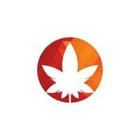Cannabis-Logo-Design. Cannabis-Blatt-Natur-Logo-Vektor-Symbol