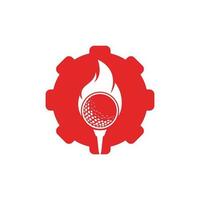 golf brand redskap form begrepp logotyp mall design vektor. brand och golf boll logotyp design ikon. vektor