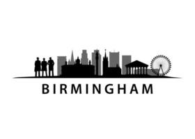 birmingham stadtbild skyline stadt landschaft, denkmäler, gebäude im vereinigten königreich vektor