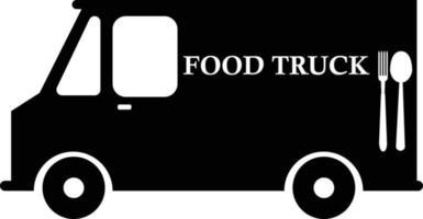 Food-Truck-Symbol auf weißem Hintergrund. Streetfood-Wagenschild. Foodtruck-Logo-Symbol. flacher Stil. vektor