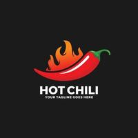 Hot-Chili-Logo-Vektor. roter Chili-Logo-Vektor vektor
