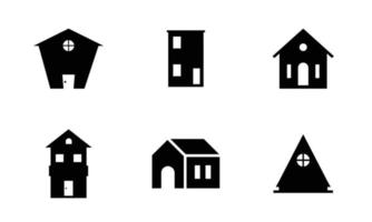 Set von Home-Vektoren-Icon-Design vektor