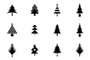 Satz von Weihnachtsbaum-Vektoren-Symbol vektor
