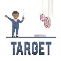 business african target design charakter mit text vektor