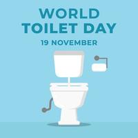 platt design värld toalett dag illustration vektor