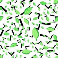 grüne stilisierte Blätter nahtloses Vektormuster vektor