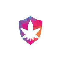 Cannabis-Logo-Design. Cannabis-Blatt-Natur-Logo-Vektor-Symbol vektor