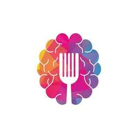 Brain Food-Vektor-Logo-Design. Thing Food-Logo-Design-Vorlage. vektor